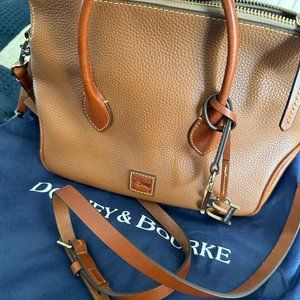 Dooney & Bourke Pebble  Grain Leather Satchel Caramel